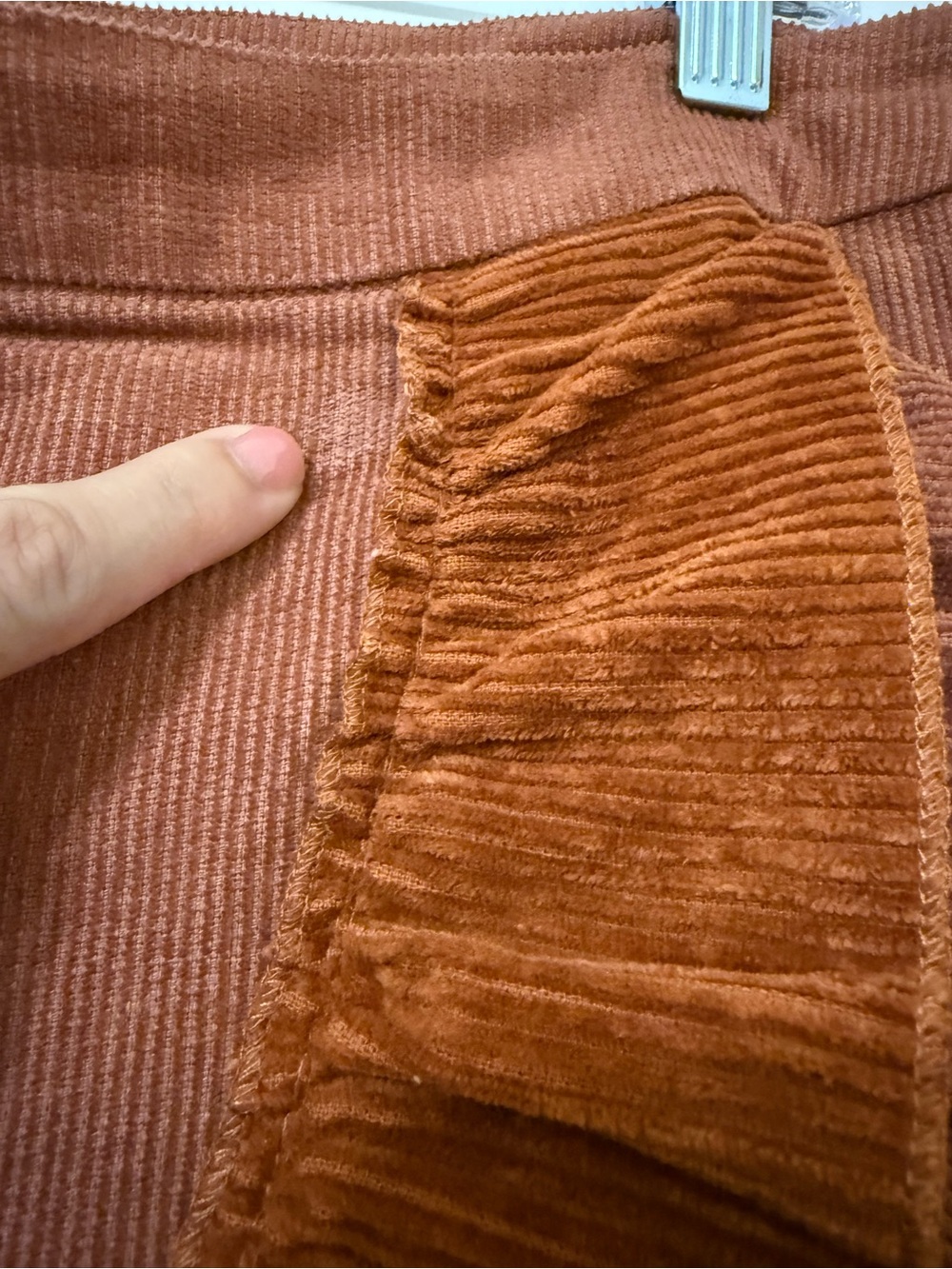 Listicle Rust Ruffle High-Low Skirt - Picture 5 of 8